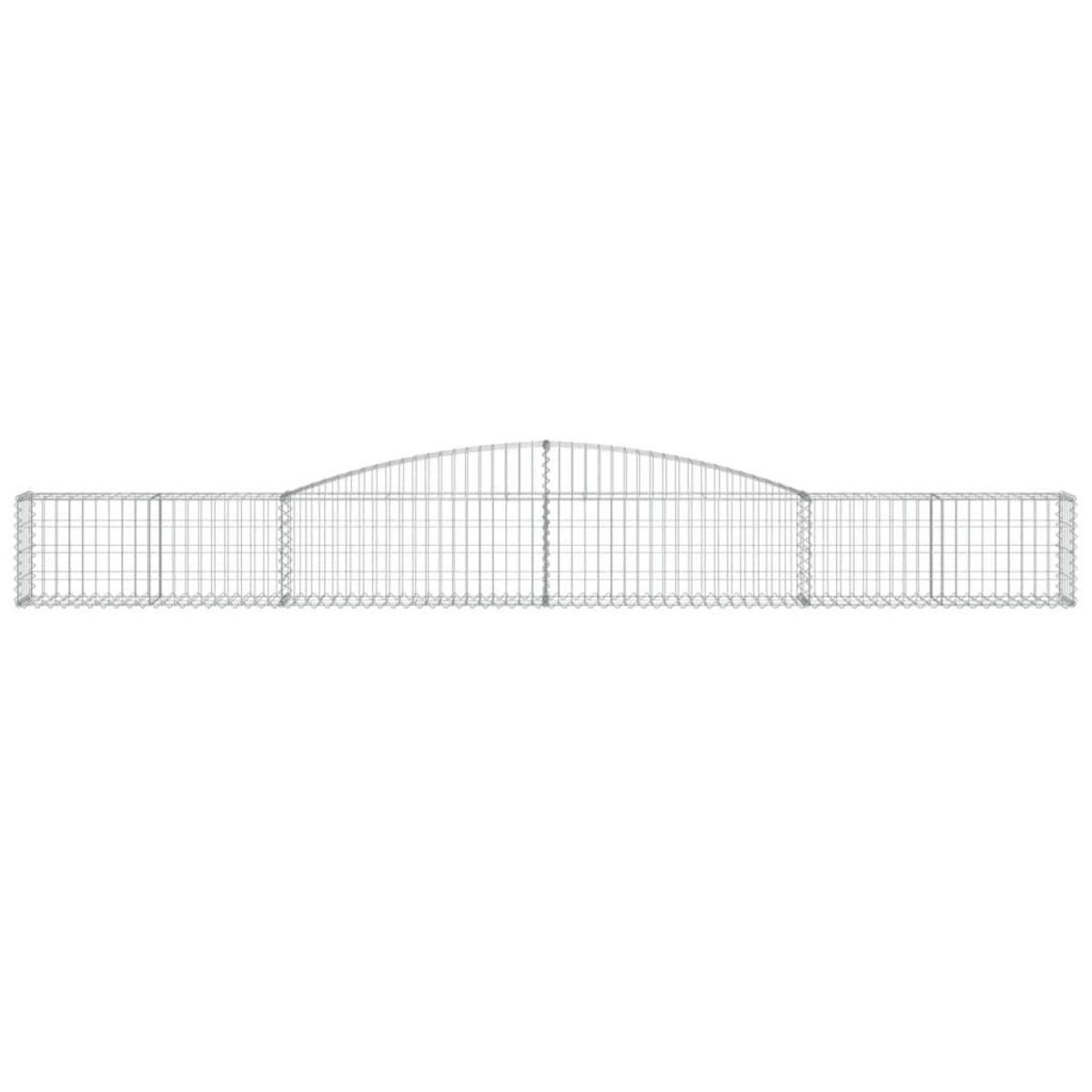 VIDAXL Paniers a gabions arques 2 pcs 400x30x40/60 cm Fer galvanise