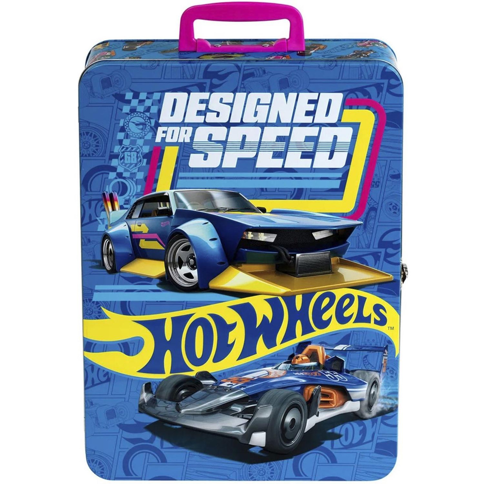 Voir la diapositive 2 : THEO KLEIN Mallette de collection Hot Wheels en métal pour 50 voitures