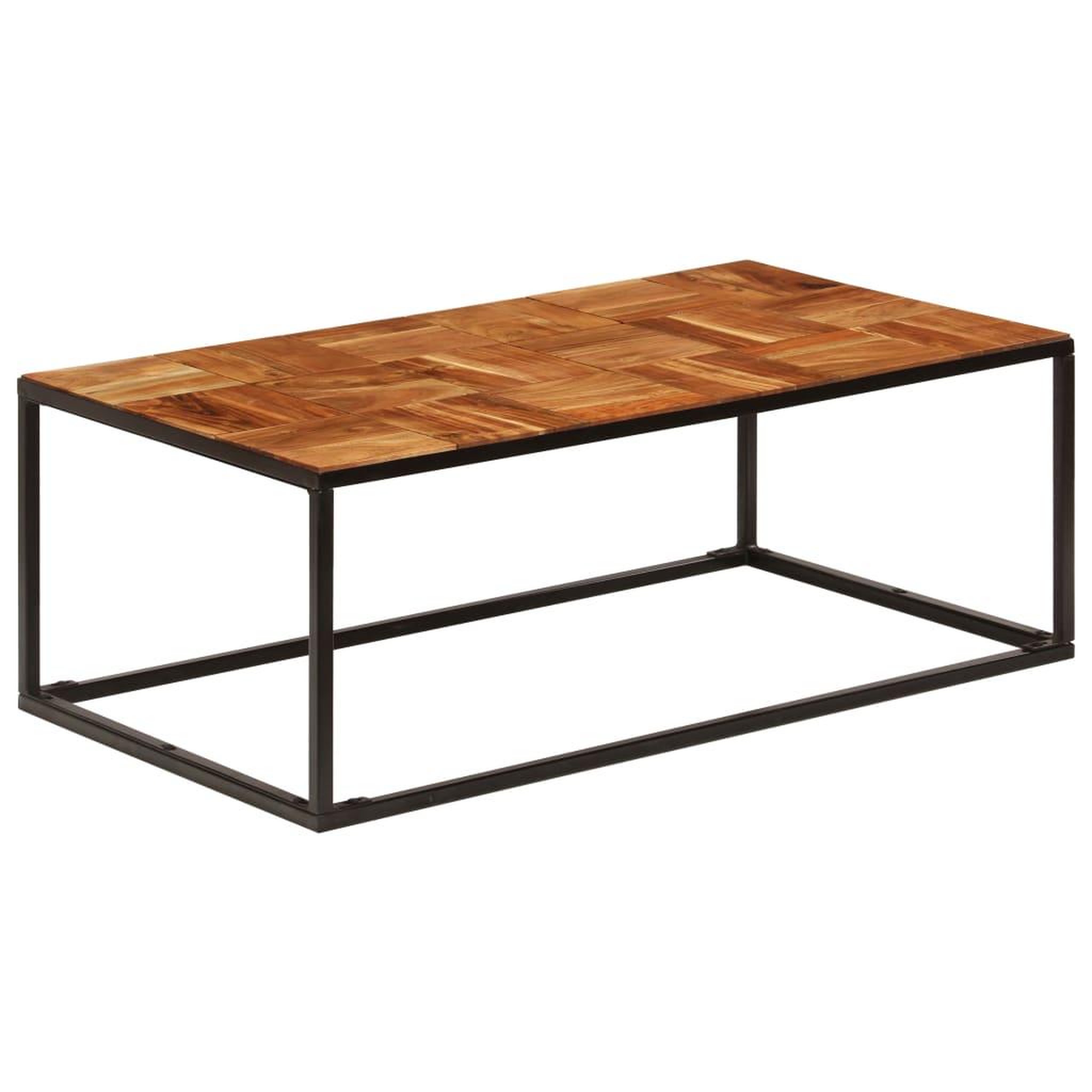 VIDAXL Table basse 110x60x40 cm bois d'acacia solide et acier