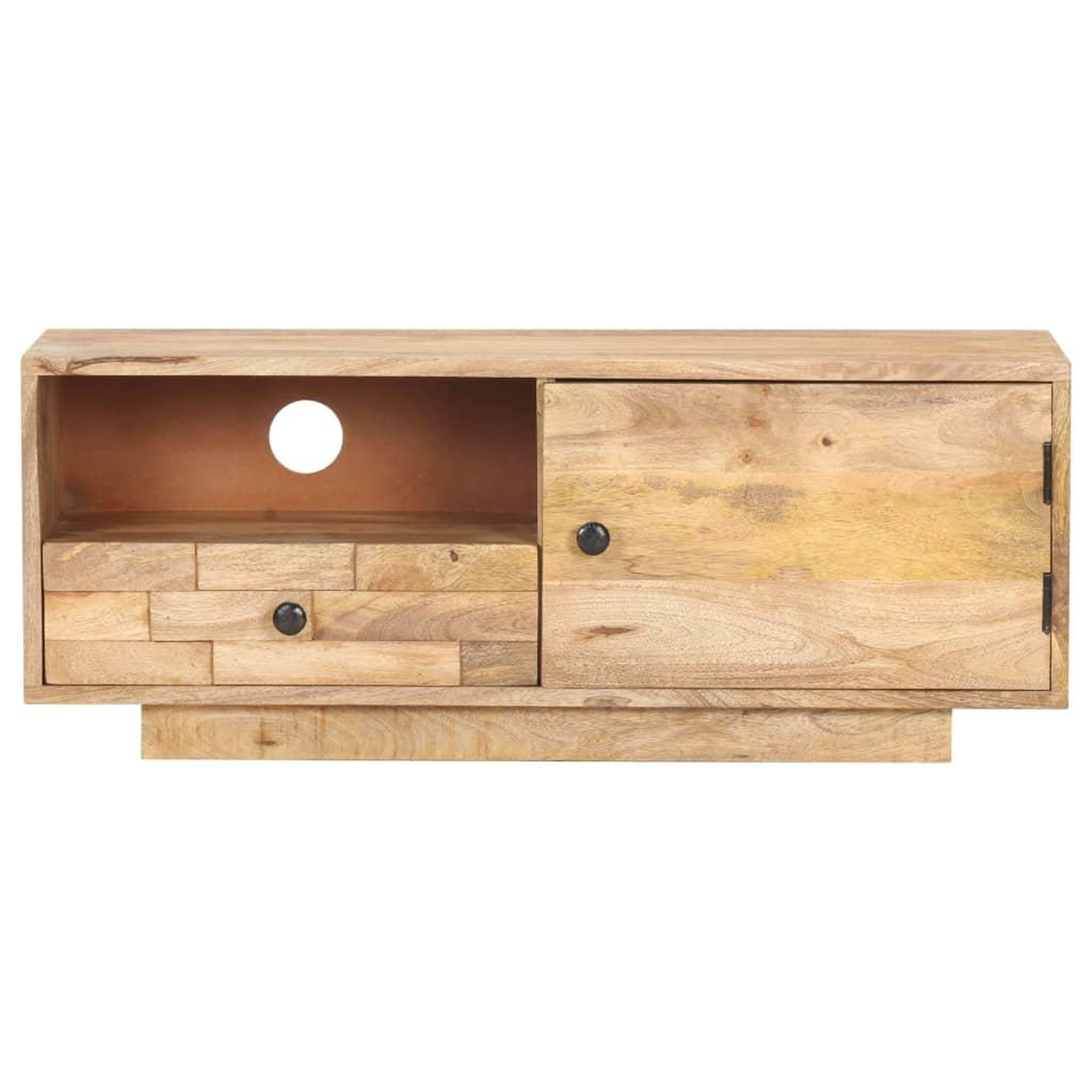 Voir la diapositive 3 : VIDAXL Meuble tv 90x30x35 cm bois massif de manguier