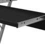 Voir la diapositive 3 : VIDAXL Bureau d'ordinateur compact avec plateau a clavier Noir