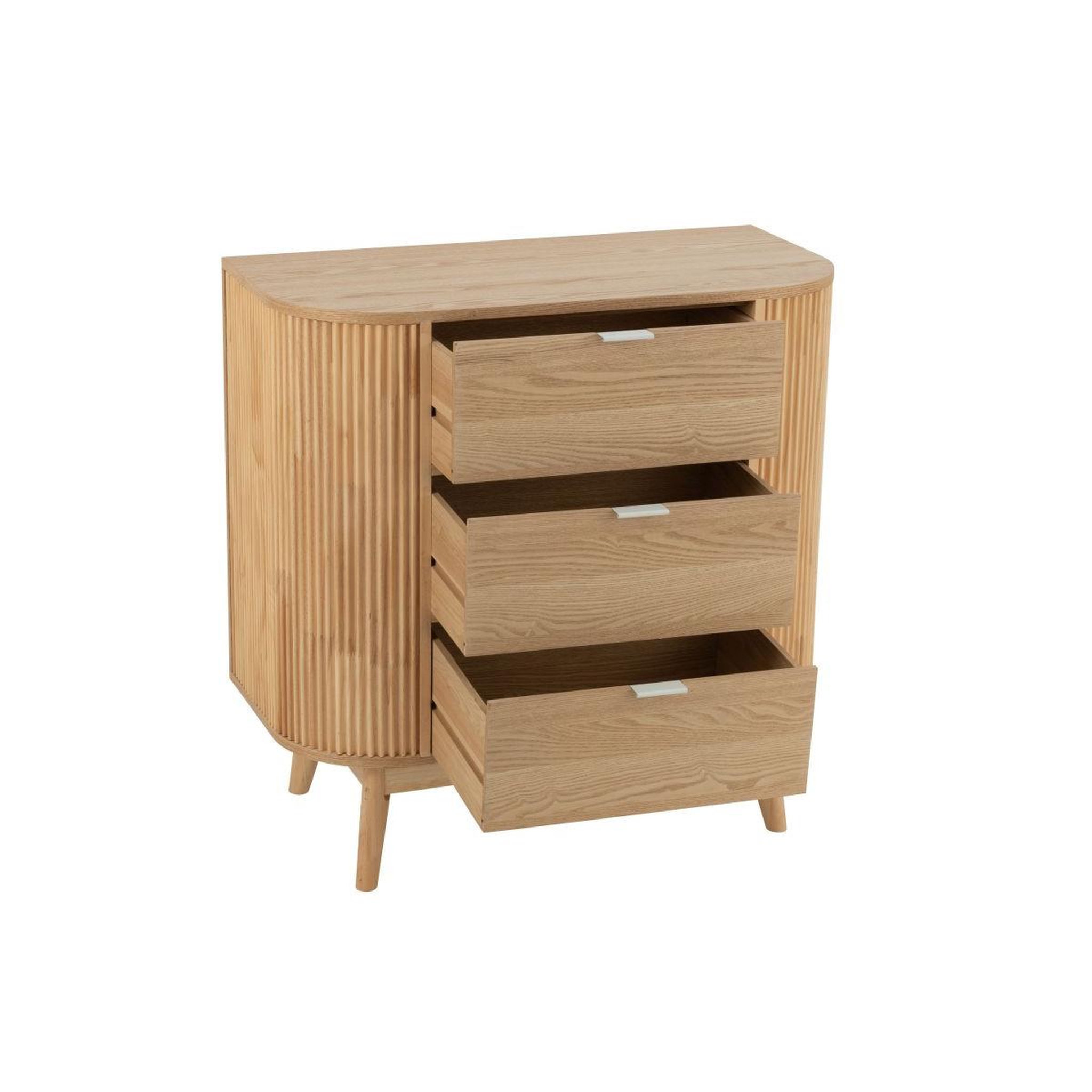 Voir la diapositive 3 : J-LINE Meuble de Rangement en Bois  Alta  80cm Naturel