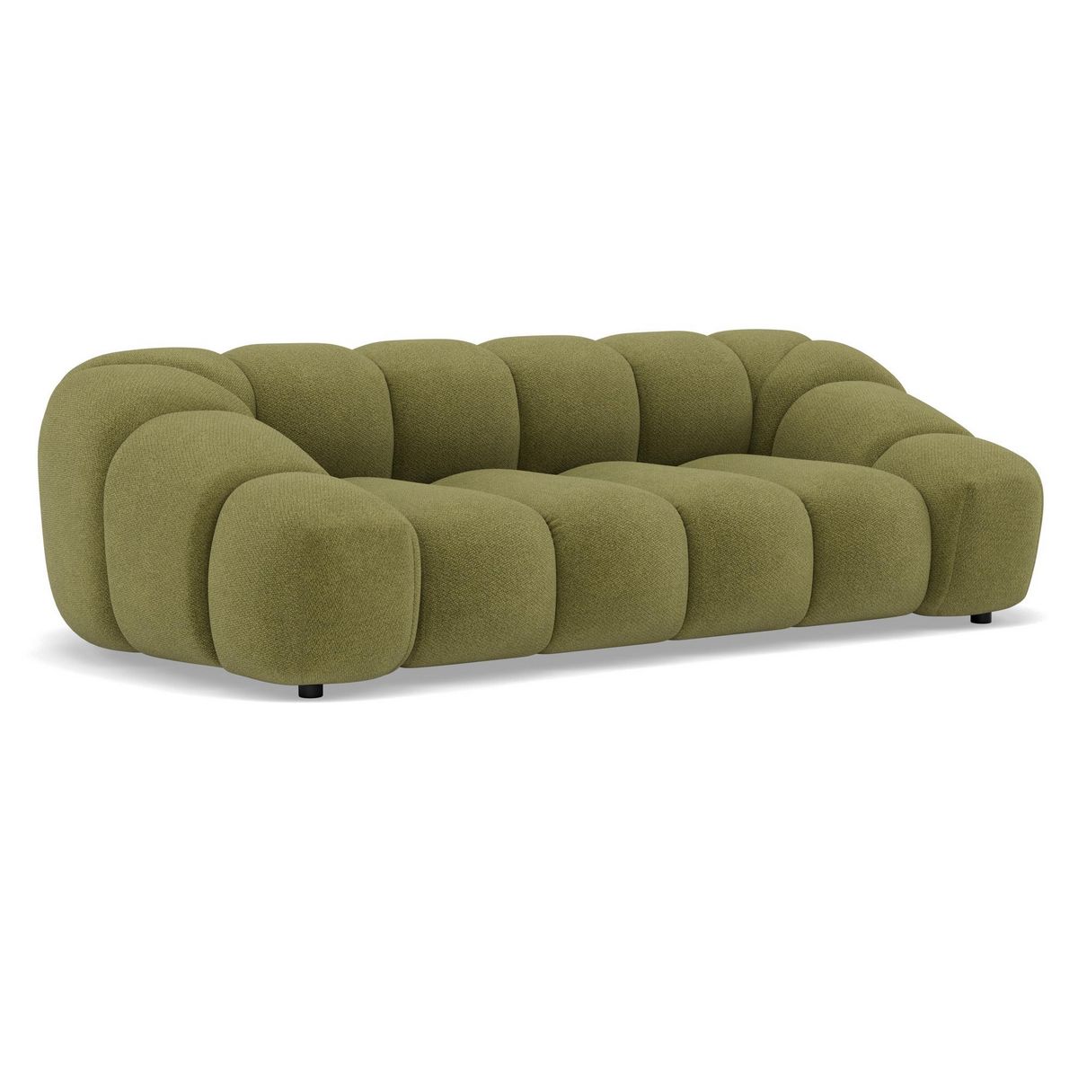 LISA DESIGN Ava - canapé 3 places en velours texturé