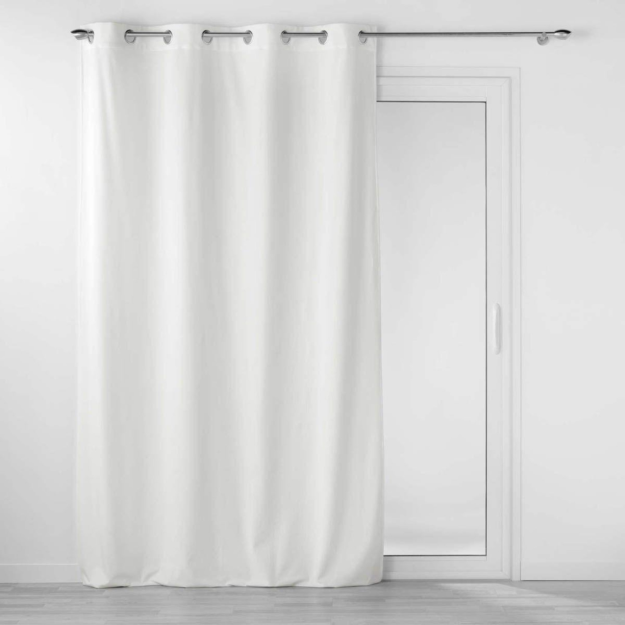 Douceur d'Intérieur Rideau à œillets  velouriane  140x260cm blanc
