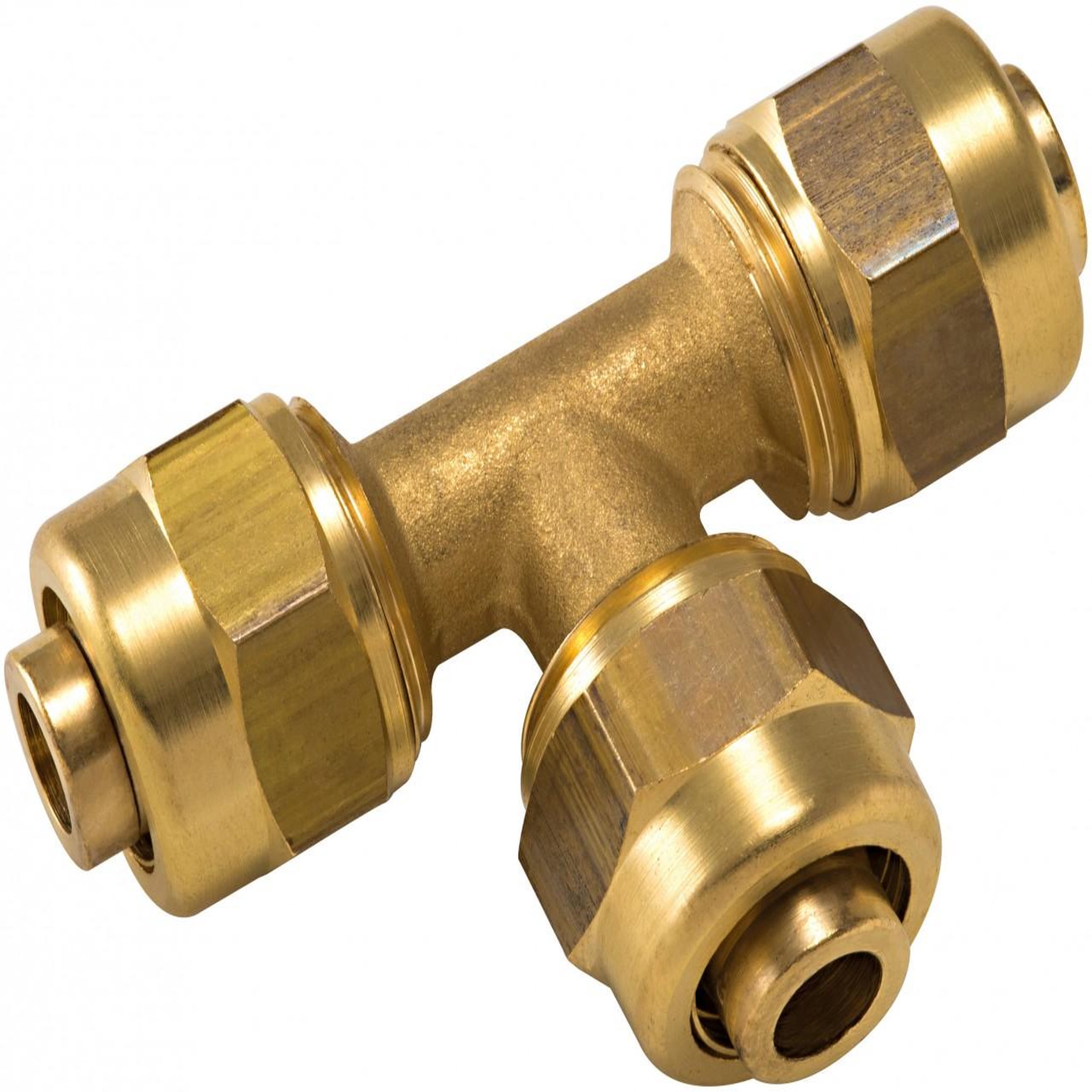 CENTRALE BRICO Raccord Té égal à compression laiton D.16 pour tube en per