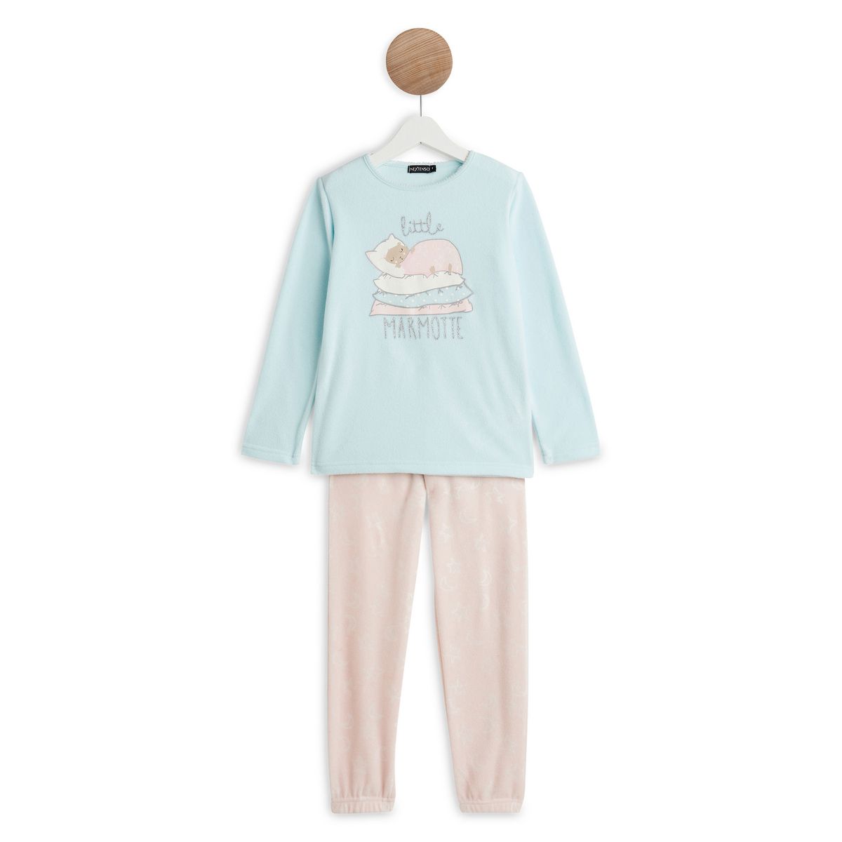 IN EXTENSO Ensemble pyjama polaire marmotte fille