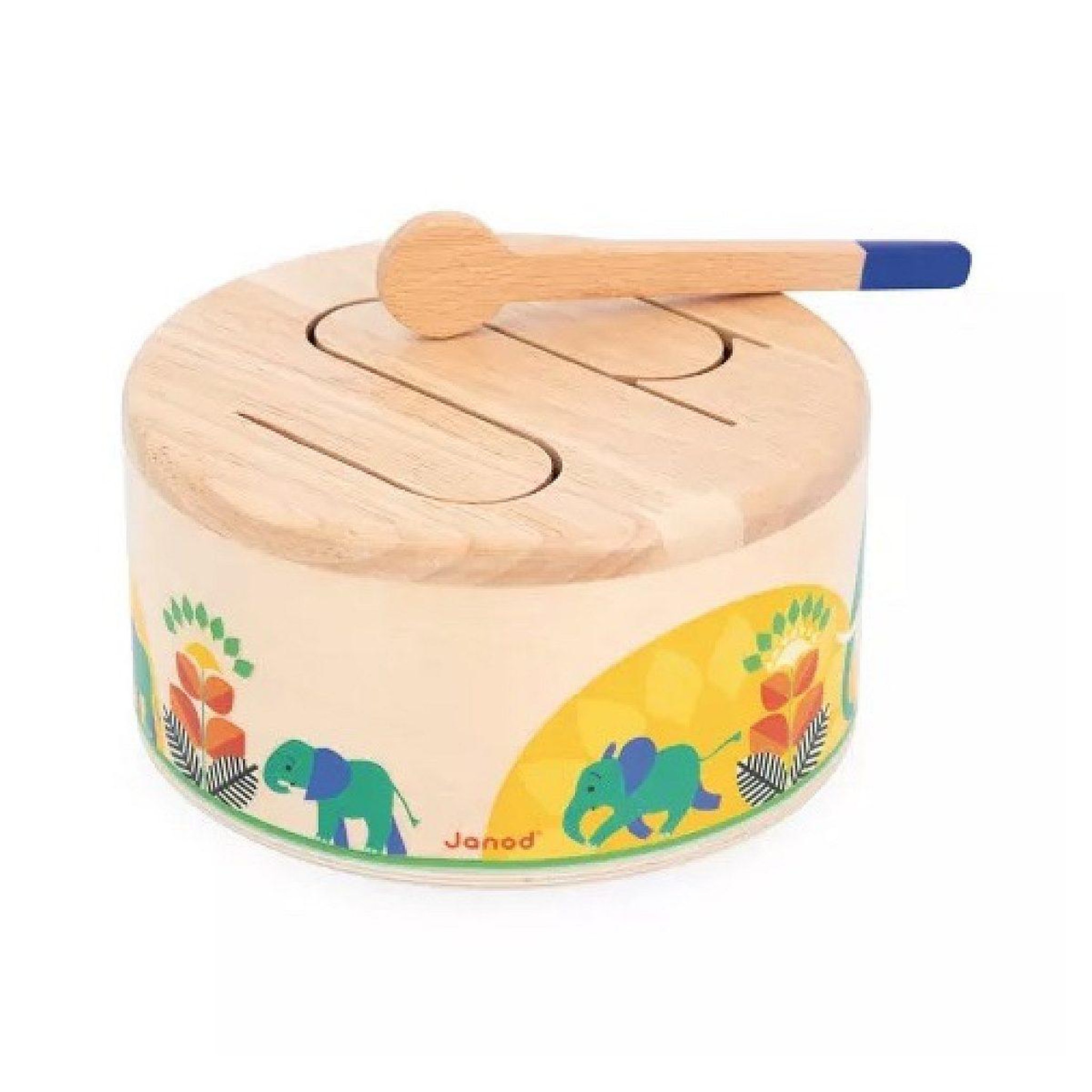 Voir la diapositive 2 : JANOD Gioia drum - tambour en bois a partir de 18 mois