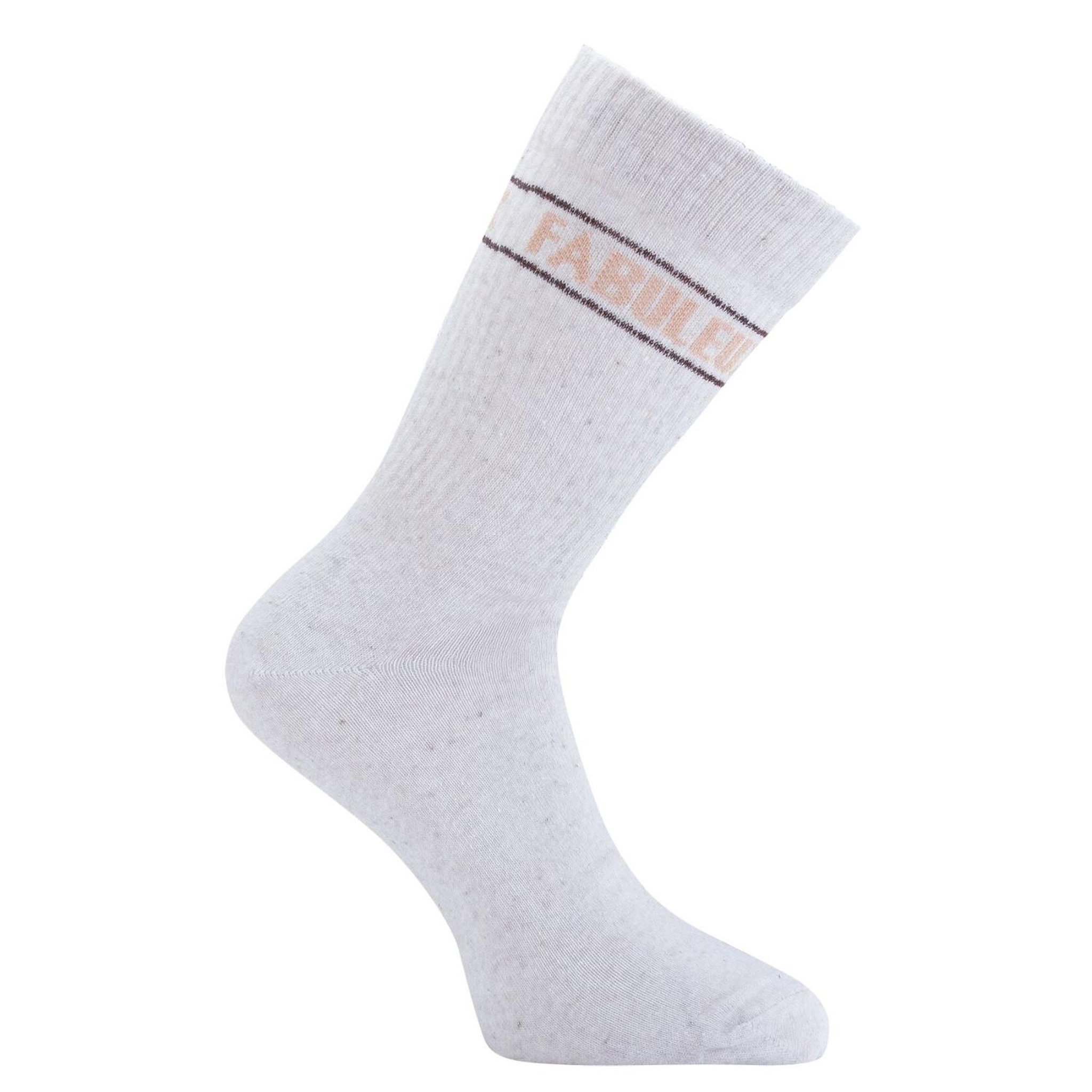 Voir la diapositive 2 : TWINDAY Lot de 2 paires de chaussettes homme type tennis Fabuleux/Beau Gosse