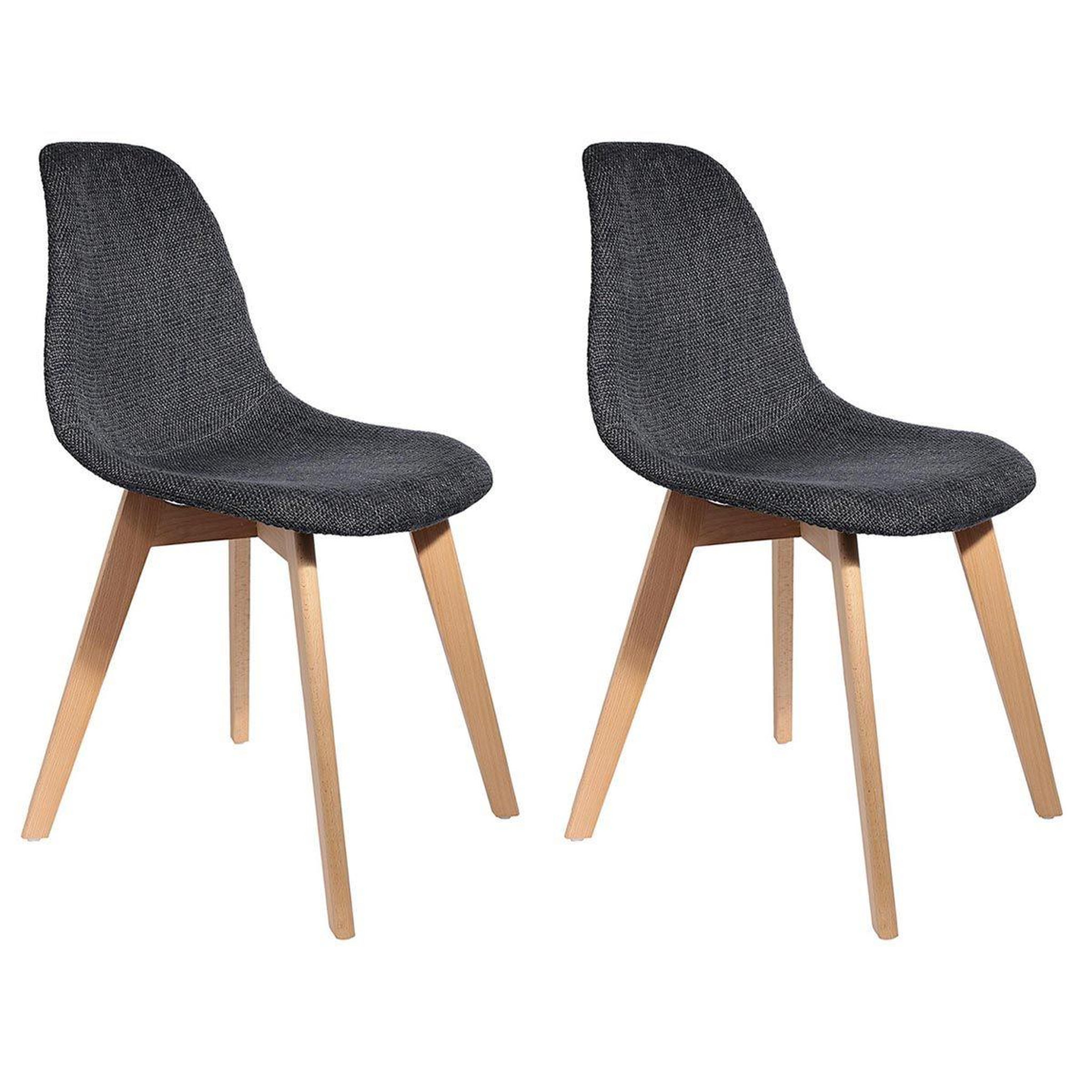 The Home Deco Factory Lot de 2 chaises design  maille  85cm noir