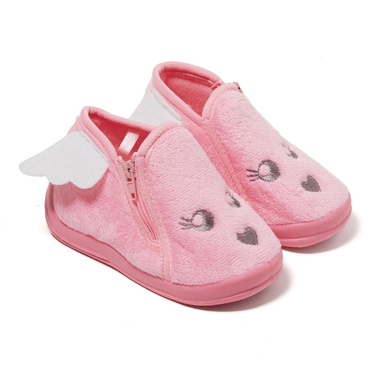 IN EXTENSO Chaussons velours animaux bébé fille