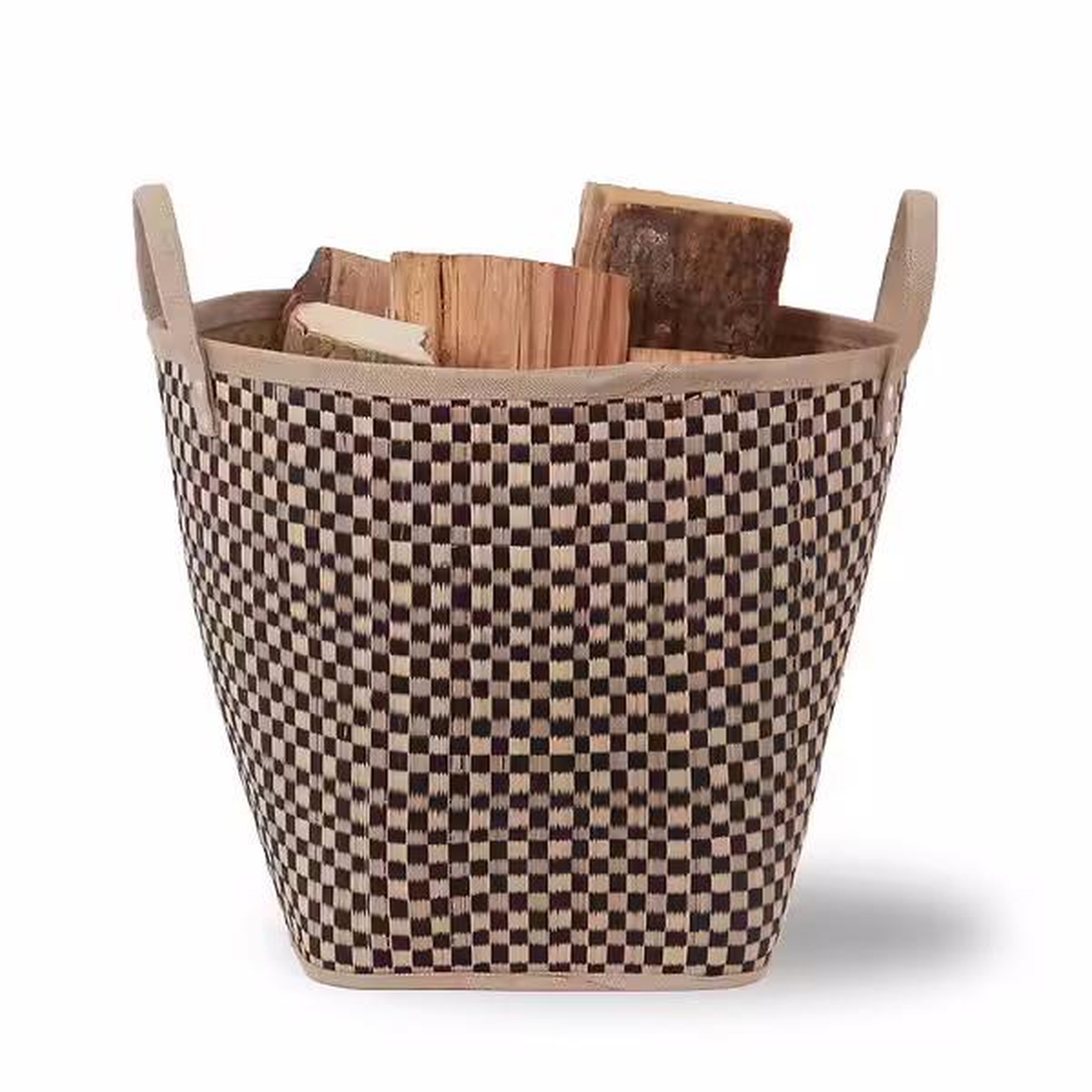 Le marquier Panier à bûches et à granulés - Damier