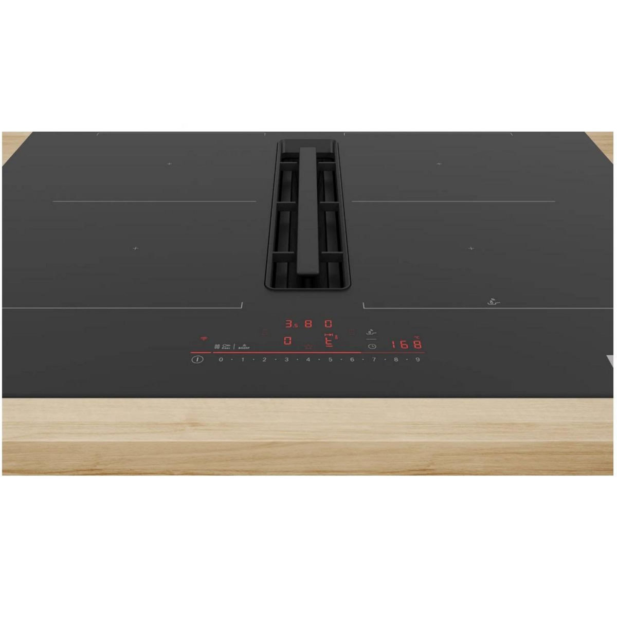 BOSCH Table de cuisson aspirante induction 71cm 4 feux 3600w noir - PVQ711H26E