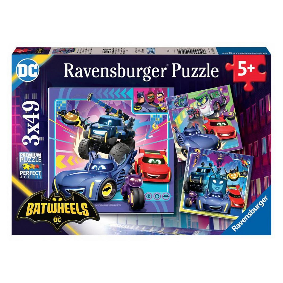 RAVENSBURGER Puzzle batwheels 3x49p premium