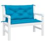 Voir la diapositive 3 : VIDAXL Coussins de banc de jardin lot de 2 bleu clair tissu Oxford