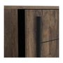 Voir la diapositive 6 : Demeyere Enfilade MONACO - Décor chene et noir - 2 Portes coulissantes + 3 Tiroirs - L206 x P44,9 x H94 cm - CBA MEUBLES