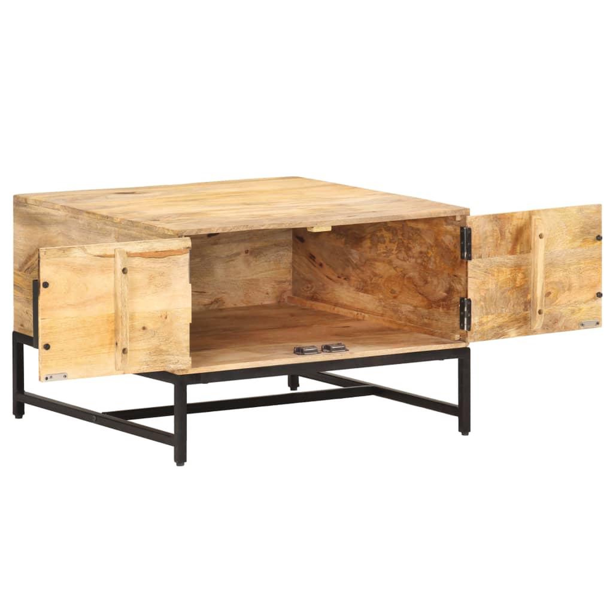 Voir la diapositive 3 : VIDAXL Table basse 67x67x45 cm Bois de manguier massif