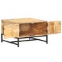 Voir la diapositive 3 : VIDAXL Table basse 67x67x45 cm Bois de manguier massif