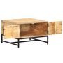 Voir la diapositive 3 : VIDAXL Table basse 67x67x45 cm Bois de manguier massif