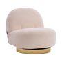 Voir la diapositive 1 : Habitat et Jardin fauteuil bouclette pivotant  Churchill  - 76 x 80 x 74 cm - Blanc