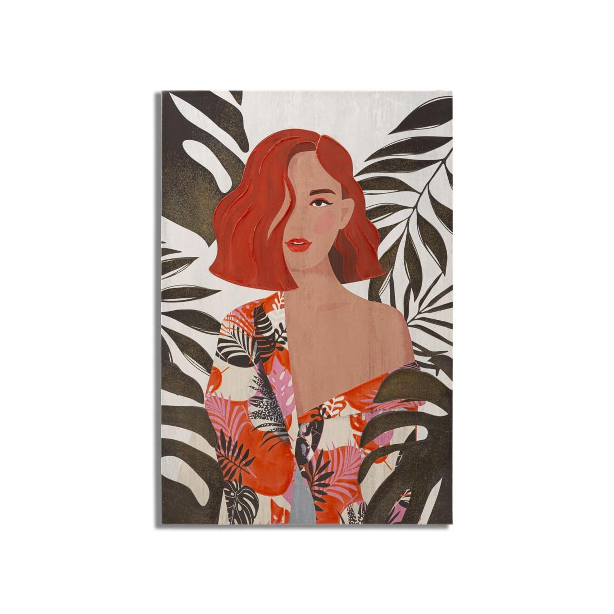 Paris Prix Toile imprimée déco  lady jungle face  80x120cm multicolore