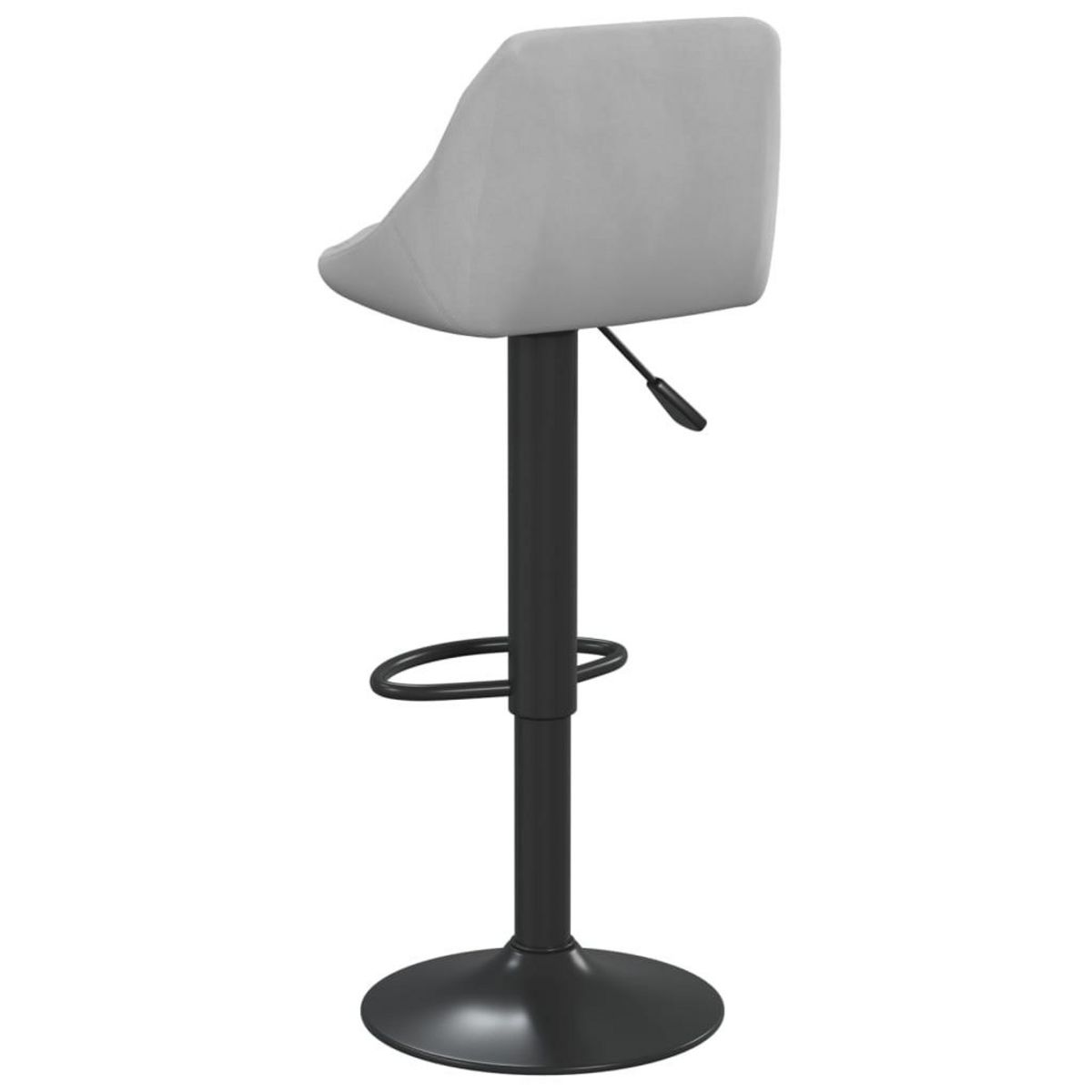 VIDAXL Tabouret de bar Gris clair Velours