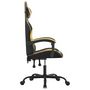 Voir la diapositive 4 : VIDAXL Chaise de jeu pivotante Noir et dore Similicuir