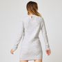Voir la diapositive 2 : IN EXTENSO Robe en maille ouverture au dos grise femme