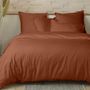 Voir la diapositive 2 : Home collection Parure de couette 100%percale de coton 80 fils/cm2-uni lin