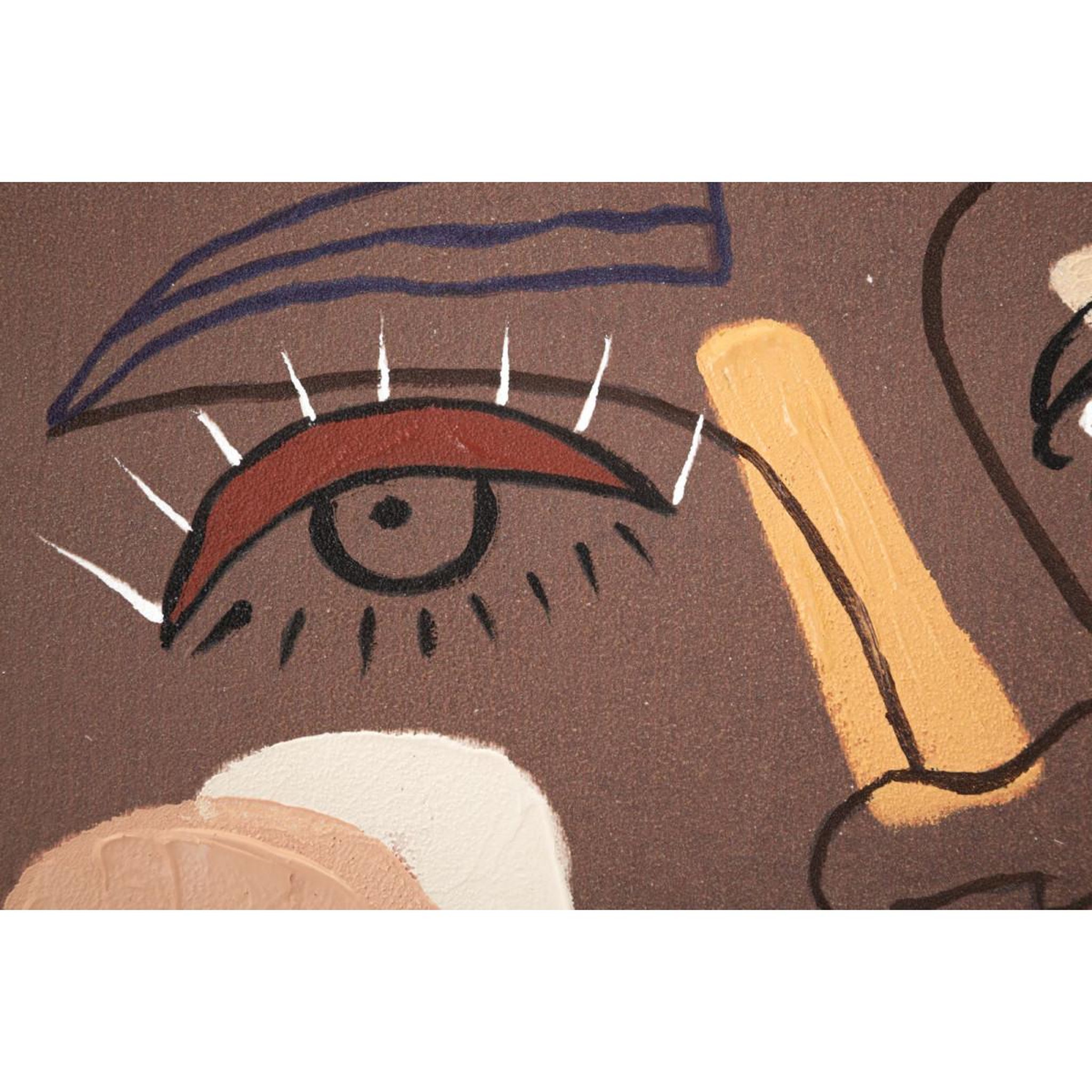 Voir la diapositive 3 : Paris Prix Toile imprimée déco  tribal  80x100cm marron