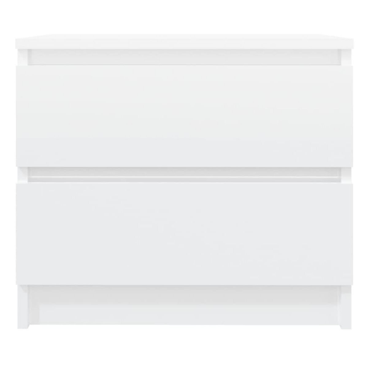 VIDAXL Table de chevet Blanc brillant 50x39x43,5 cm Agglomere