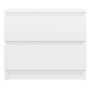 Voir la diapositive 3 : VIDAXL Table de chevet Blanc brillant 50x39x43,5 cm Agglomere