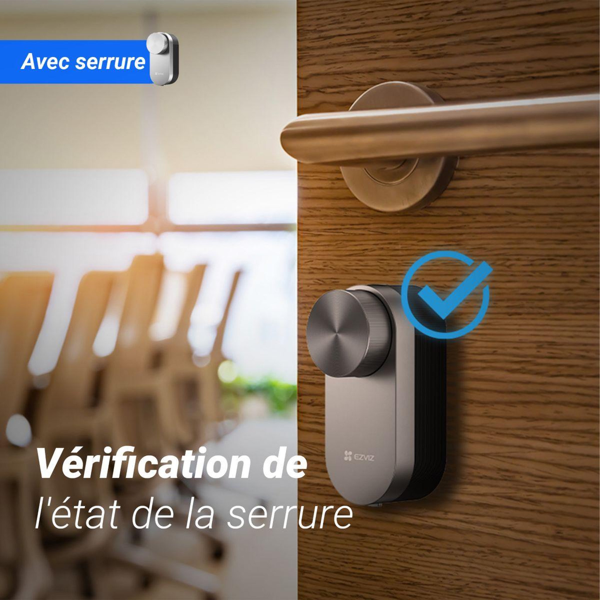 Voir la diapositive 3 : EZVIZ Serrure connectée DL01 Pro + clavier + hub