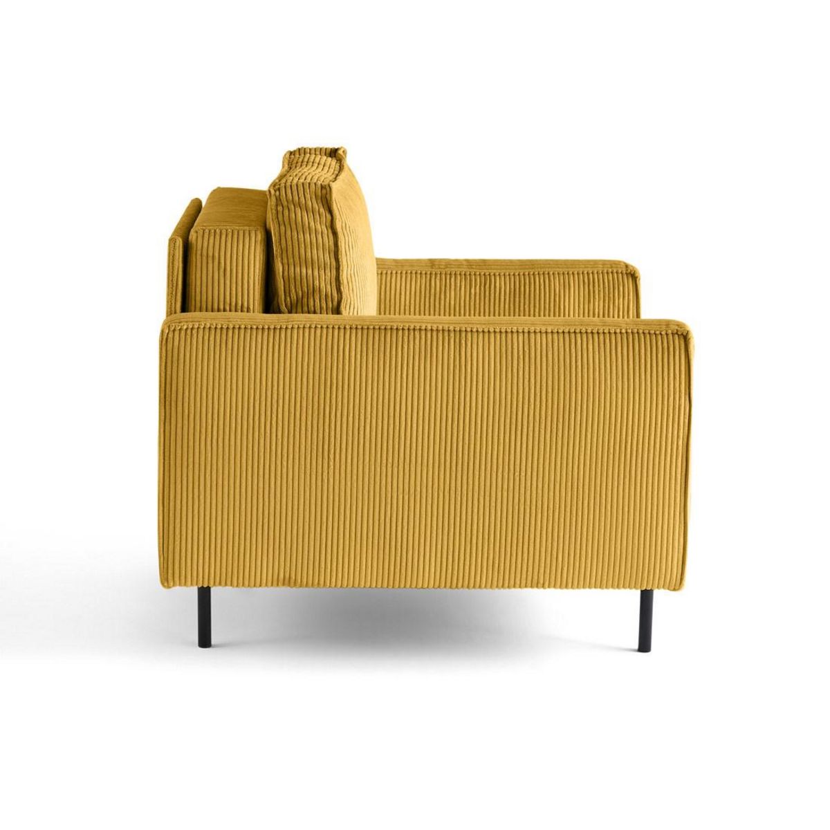 LISA DESIGN Charlie - fauteuil - pieds hauts - en velours côtelé