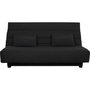 Voir la diapositive 1 : DUNLOPILLO Banquette Clic clac 2 places REVEUR - Tissu noir - Matelas DUNLOPILLO - Couchage 188x128 cm