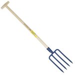 OUTILS PERRIN Fourche à bêcher douille 4 dents 29 cm manche béquille