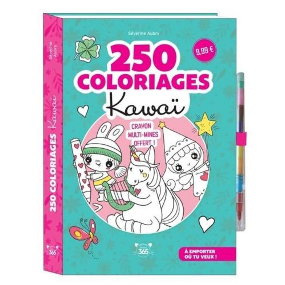 250 COLORIAGES KAWAI. AVEC 1 CRAYON MULTI-MINES, Aubry Séverine