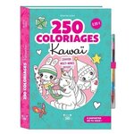 250 COLORIAGES KAWAI. AVEC 1 CRAYON MULTI-MINES, Aubry Séverine