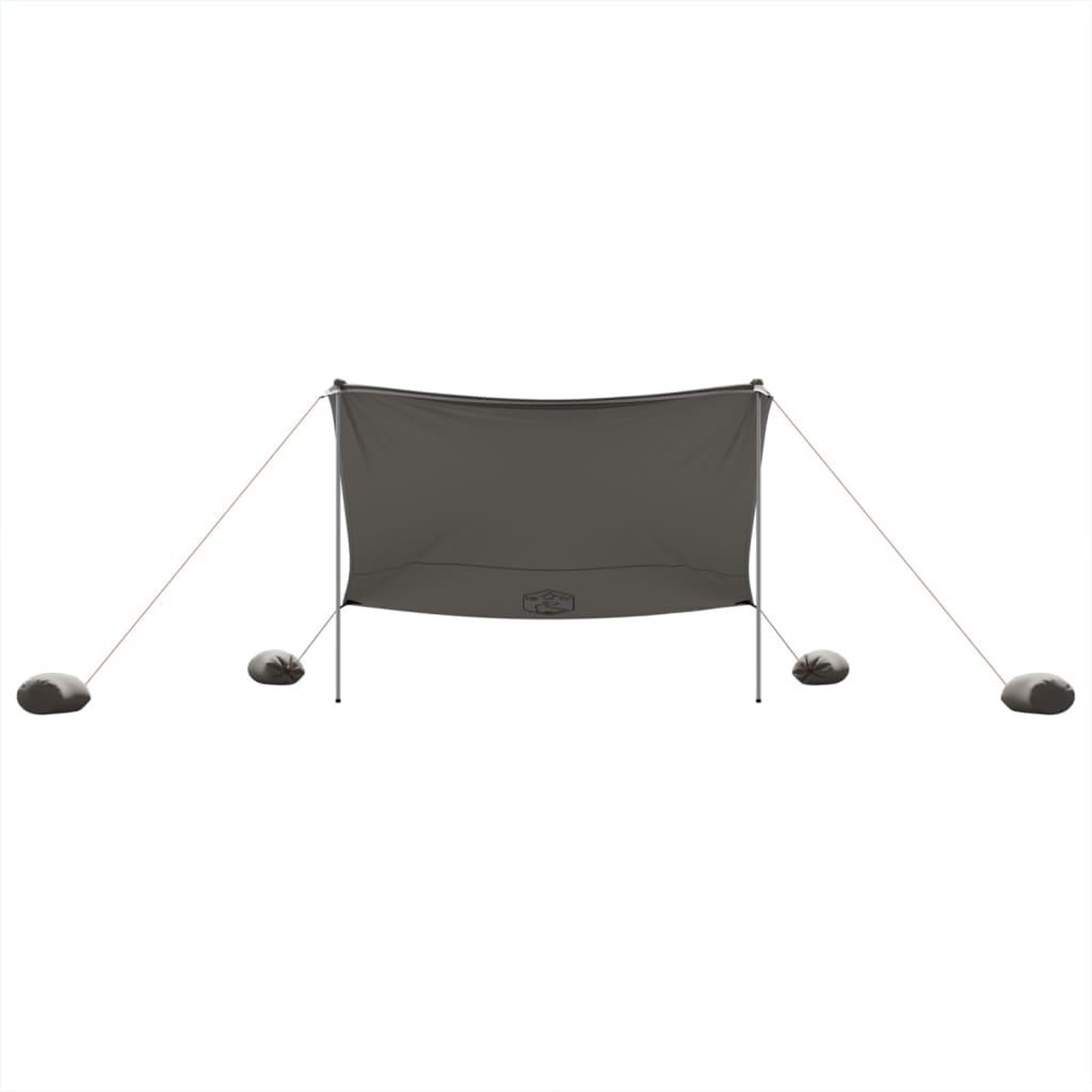 Voir la diapositive 4 : VIDAXL Auvent de plage avec ancres de sable gris 304x300 cm