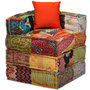 Voir la diapositive 5 : VIDAXL Pouf modulaire a 4 places Patchwork Tissu