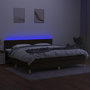 Voir la diapositive 3 : VIDAXL Sommier a lattes de lit matelas et LED Marron fonce 200x200 cm