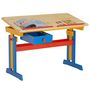 Voir la diapositive 4 : IDIMEX Bureau enfant FLEXI, en pin massif, réglable en hauteur et plateau inclinable