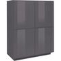 Voir la diapositive 2 : Buffet haut moderne 4 portes 100 cm LUCERA