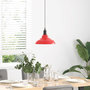 Voir la diapositive 3 : VIDAXL Lampe suspendue reglable hauteur E27 rouge brillant Ø31cm metal