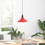 Voir la diapositive 3 : VIDAXL Lampe suspendue reglable hauteur E27 rouge brillant Ø31cm metal