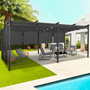 Voir la diapositive 2 : ID MARKET Pergola édition spéciale toit rétractable 3x6 M et 6 stores gris anthracite