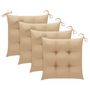 Voir la diapositive 3 : VIDAXL Chaises de jardin avec coussins lot de 4 Bois de teck solide