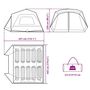 Voir la diapositive 6 : VIDAXL Tente familiale 10 personnes vert liberation rapide impermeable
