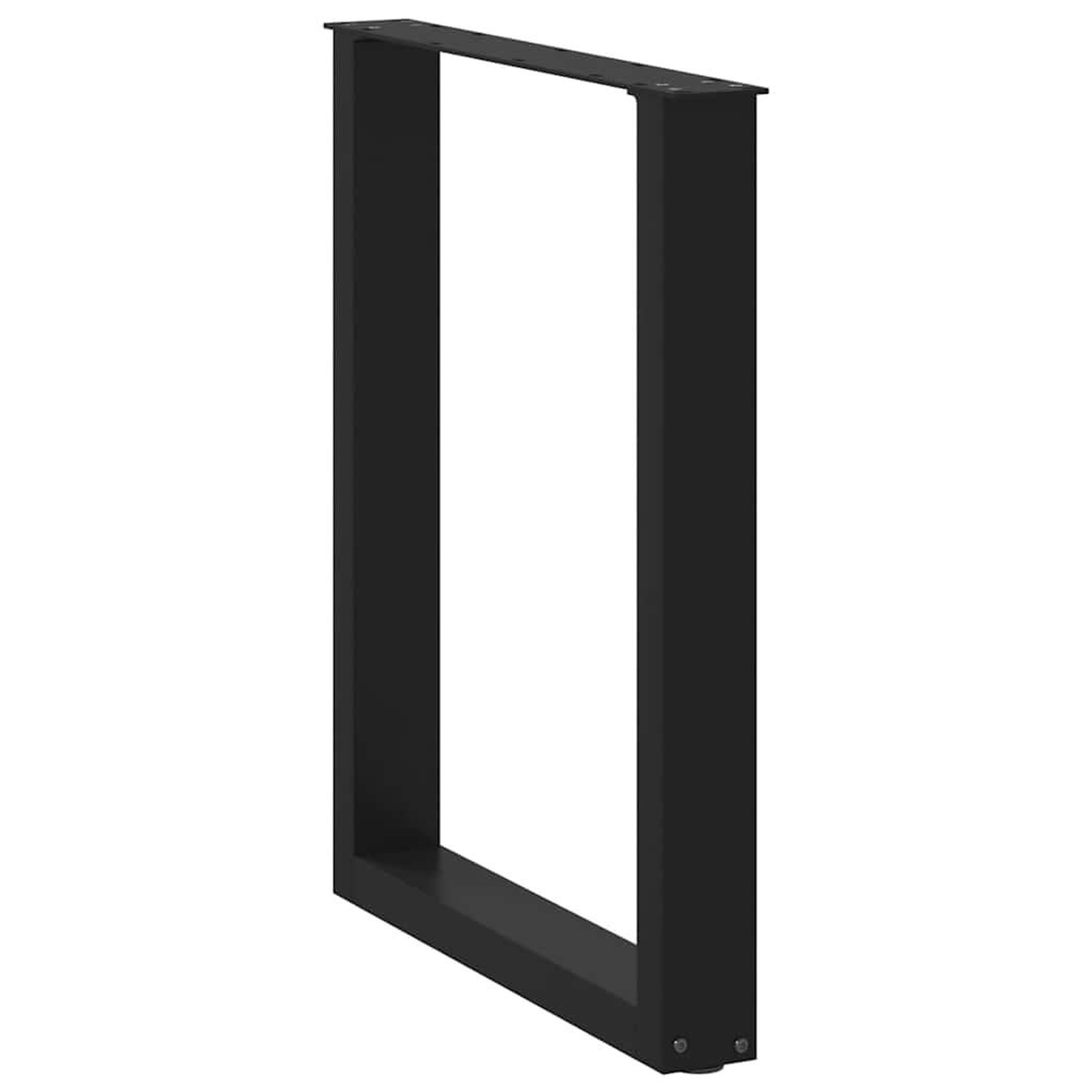 Voir la diapositive 4 : VIDAXL Pieds de table basse forme de U 2 pcs noir 70x(72-73) cm acier