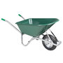 Voir la diapositive 1 : VIDAXL Brouette vert 90 L 150 kg acier galvanise et plastique