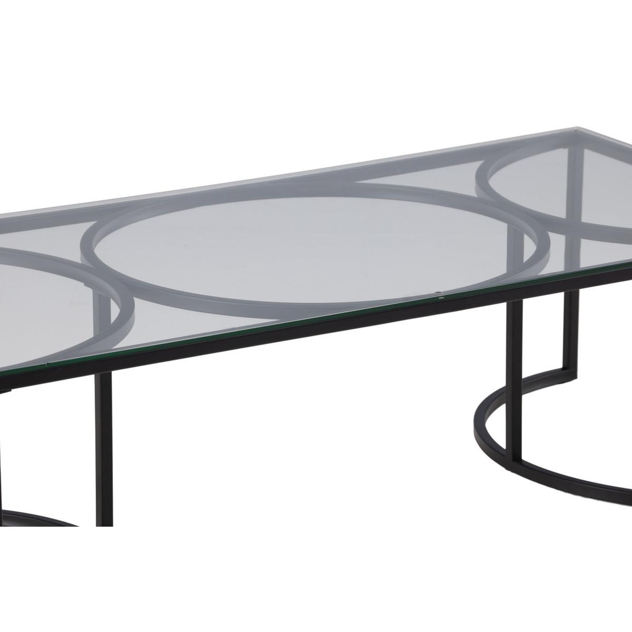 Voir la diapositive 6 : Paris Prix Table basse design en verre  skanor  140cm noir